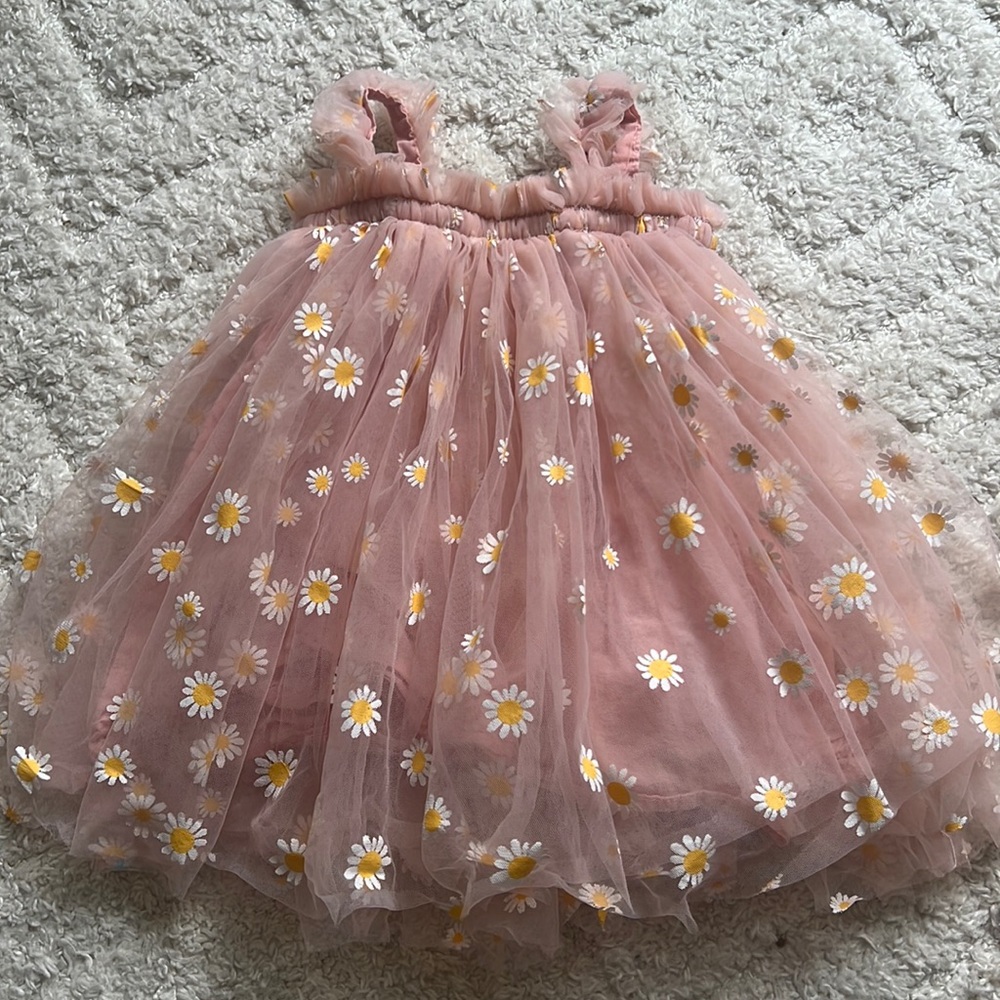 Pink Daisy baby girls dress